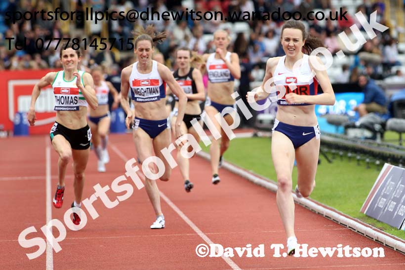 Womens 1500 metres, British Championships, Birmingham. Photo: David T. Hewitson/Sports for All Pics